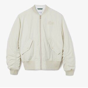 Lacoste Women's Zippered Quilted Water-Resistant Bomber Jacket